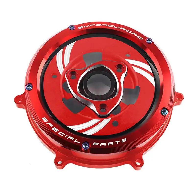 Ducati Panigale Transparent Clutch Cover Red