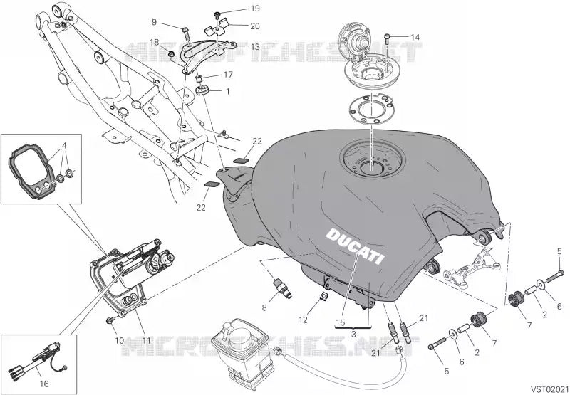 Ducati 2021 Panigale V2 OEM Fuel Pump Flange