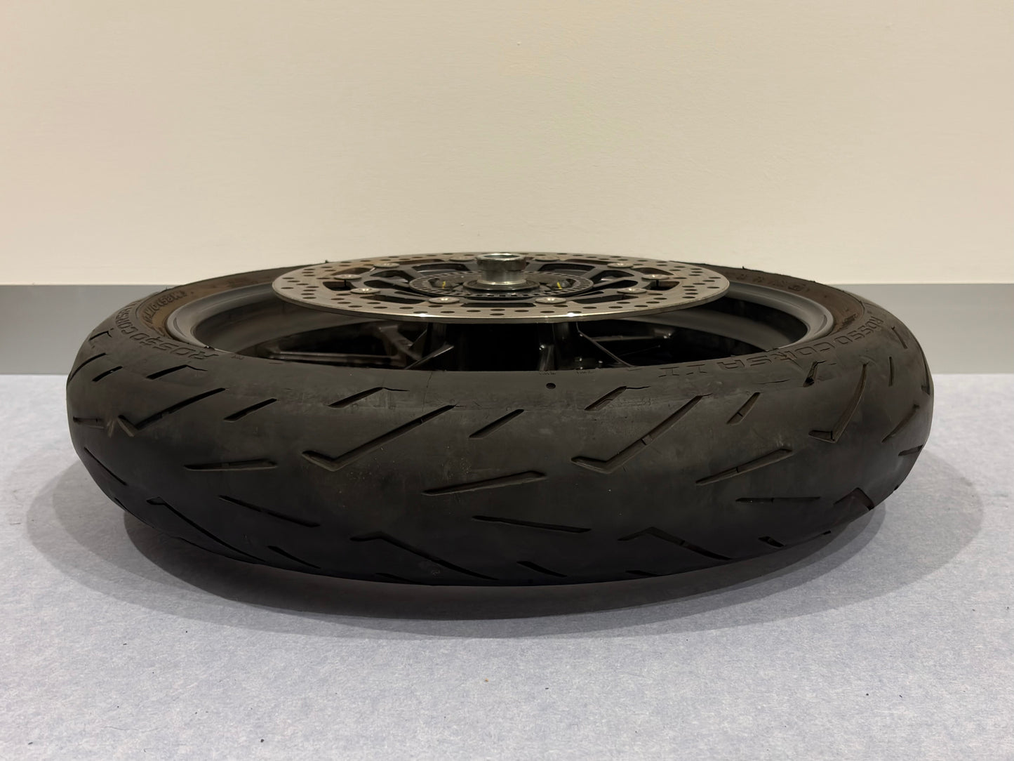 Ducati 2021 Panigale V2 OEM Front Wheel Rim Assembly & Front Wheel Spindle Shaft Axle & Front Brake Discs & Tyre