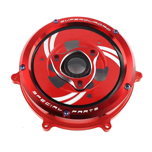 Ducati Panigale Transparent Clutch Cover Red