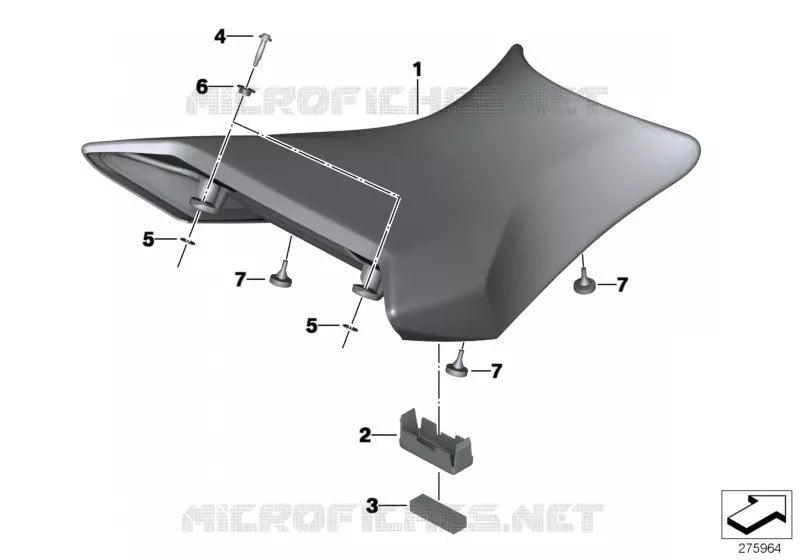 BMW 2010 S 1000 RR OEM Front Drivers Bench Seat Pad